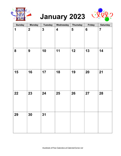 Free Calendar Template With Holidays 2023