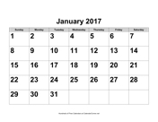 2012 Large-Number Calendar, Landscape