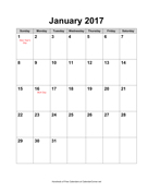 2012 Calendar with Holidays, Portrait