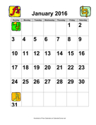 2011 Large-Number Music Calendar